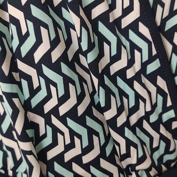 Monteau  mint green navy white summer party graduation dress Sz XL - Picture 4 of 6